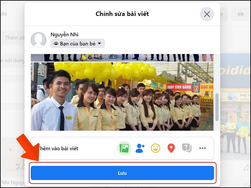 Chọn lưu ảnh để hoàn tất